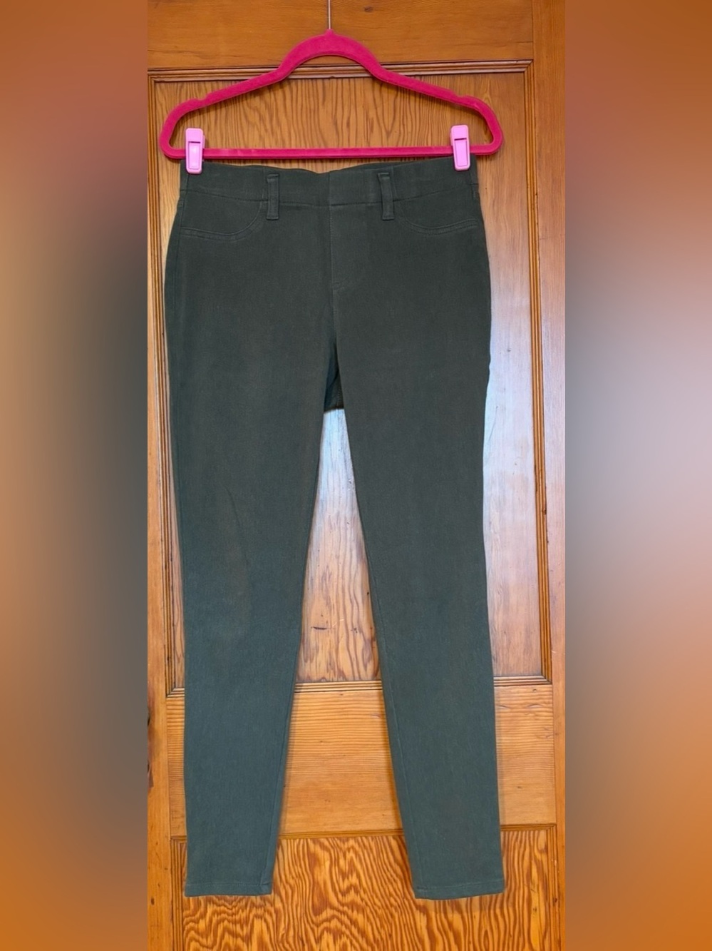 Dark Olive Green Stretchy Skinny Pants